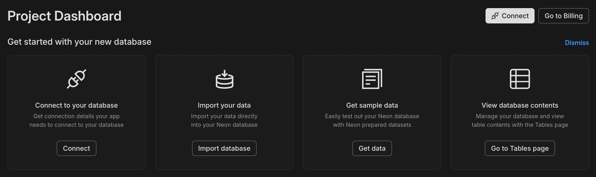 Get started with a new Neon project